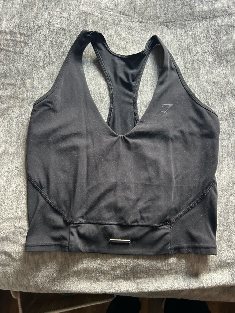 Gymshark Black Racerback Sports Crop Top